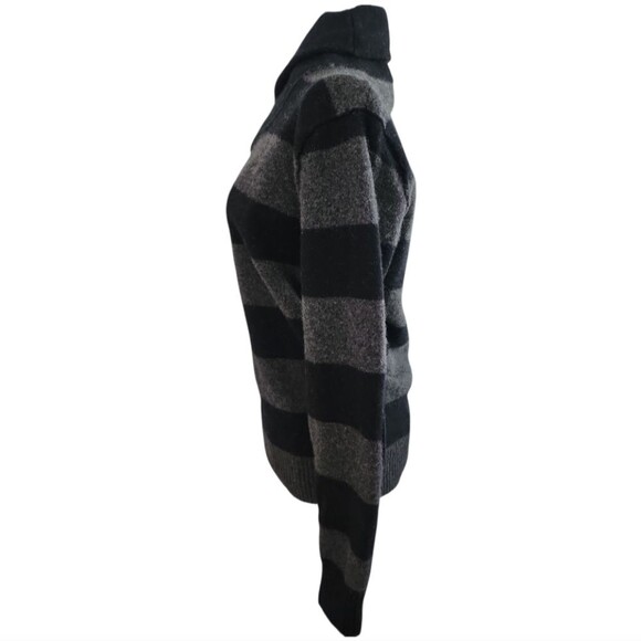 J.Crew 100% lambswool shawl neck striped sweater Small Cozy Quiet Luxury School - Picture 7 of 9